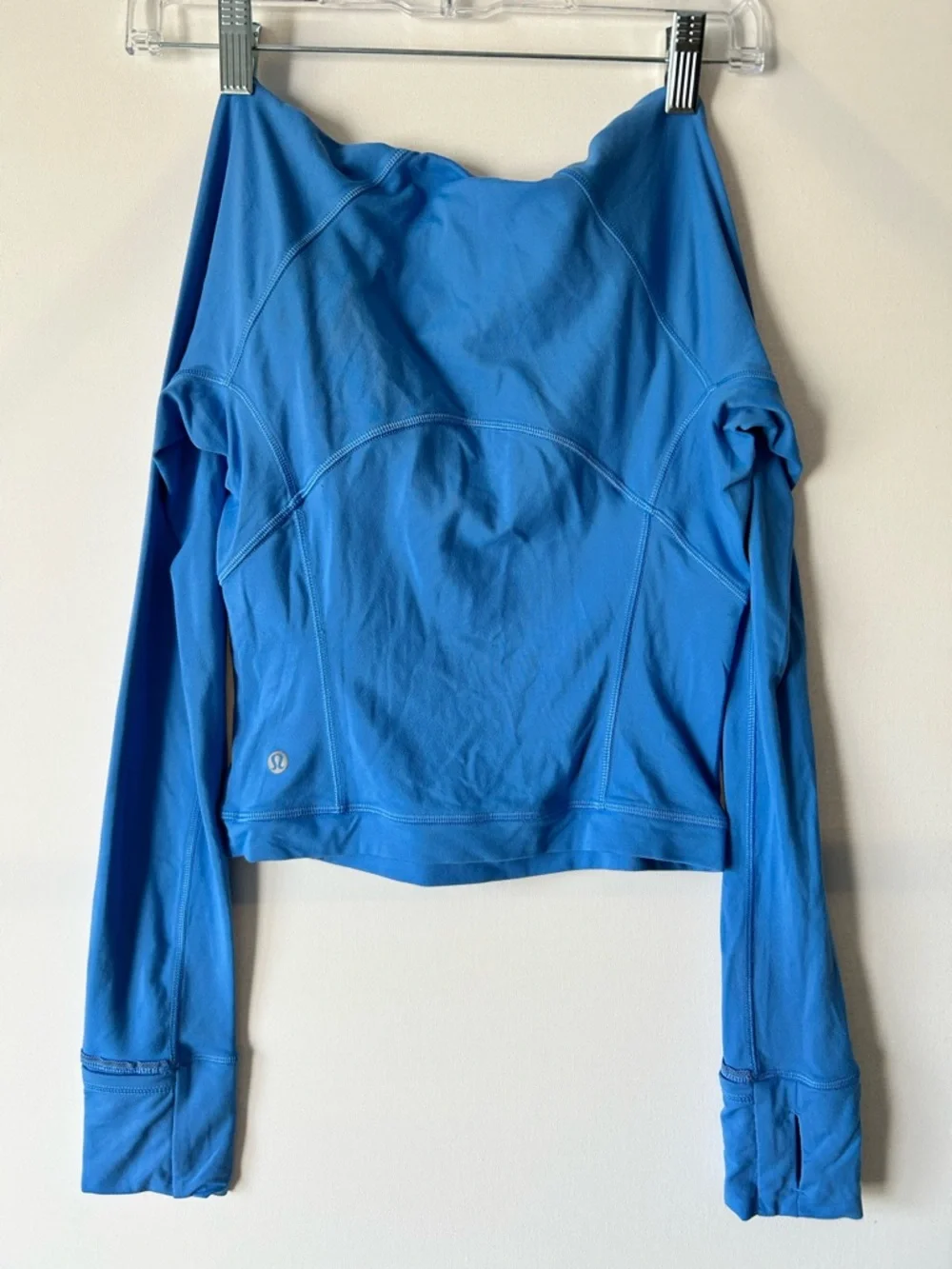 lululemon athletica long-sleeve half-zip top in bright blue - Picture 9 of 10